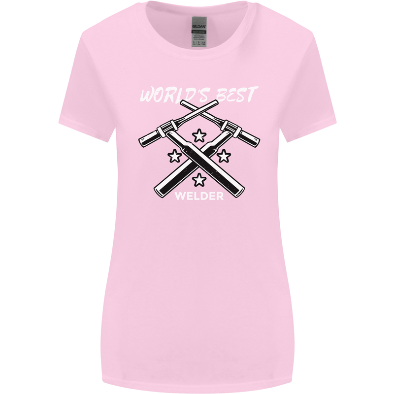 World's Best Welder Welding Womens Wider Cut T-Shirt Light Pink
