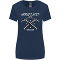 World's Best Welder Welding Womens Wider Cut T-Shirt Navy Blue