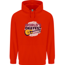 World's Okayest Guitar Player Funny Childrens Kids Hoodie Bright Red
