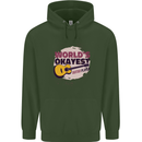 World's Okayest Guitar Player Funny Childrens Kids Hoodie Forest Green