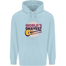 World's Okayest Guitar Player Funny Childrens Kids Hoodie Light Blue