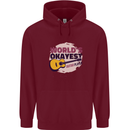 World's Okayest Guitar Player Funny Childrens Kids Hoodie Maroon