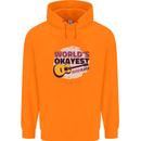 World's Okayest Guitar Player Funny Childrens Kids Hoodie Orange