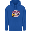 World's Okayest Guitar Player Funny Childrens Kids Hoodie Royal Blue