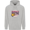 World's Okayest Guitar Player Funny Childrens Kids Hoodie Sports Grey
