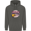 World's Okayest Guitar Player Funny Childrens Kids Hoodie Storm Grey