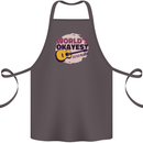 World's Okayest Guitar Player Funny Cotton Apron 100% Organic Dark Grey