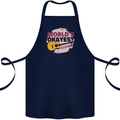 World's Okayest Guitar Player Funny Cotton Apron 100% Organic Navy Blue