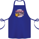 World's Okayest Guitar Player Funny Cotton Apron 100% Organic Royal Blue