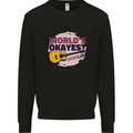 World's Okayest Guitar Player Funny Kids Sweatshirt Jumper Black