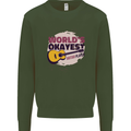 World's Okayest Guitar Player Funny Kids Sweatshirt Jumper Forest Green