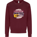 World's Okayest Guitar Player Funny Kids Sweatshirt Jumper Maroon