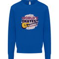 World's Okayest Guitar Player Funny Kids Sweatshirt Jumper Royal Blue