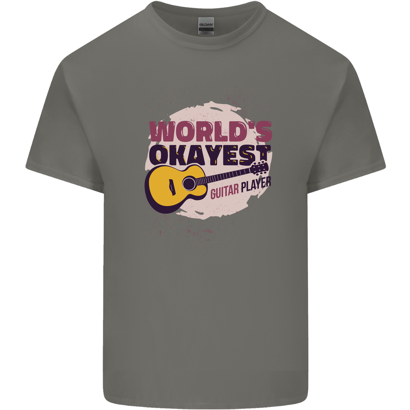 World's Okayest Guitar Player Funny Kids T-Shirt Childrens Charcoal