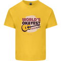 World's Okayest Guitar Player Funny Kids T-Shirt Childrens Yellow