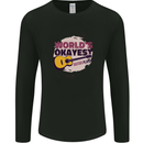 World's Okayest Guitar Player Funny Mens Long Sleeve T-Shirt Black