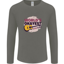 World's Okayest Guitar Player Funny Mens Long Sleeve T-Shirt Charcoal