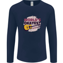 World's Okayest Guitar Player Funny Mens Long Sleeve T-Shirt Navy Blue