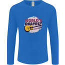 World's Okayest Guitar Player Funny Mens Long Sleeve T-Shirt Royal Blue