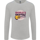 World's Okayest Guitar Player Funny Mens Long Sleeve T-Shirt Sports Grey