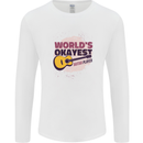 World's Okayest Guitar Player Funny Mens Long Sleeve T-Shirt White