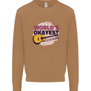 World's Okayest Guitar Player Funny Mens Sweatshirt Jumper Caramel Latte