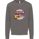 World's Okayest Guitar Player Funny Mens Sweatshirt Jumper Charcoal