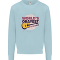World's Okayest Guitar Player Funny Mens Sweatshirt Jumper Light Blue