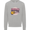 World's Okayest Guitar Player Funny Mens Sweatshirt Jumper Sports Grey