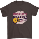 World's Okayest Guitar Player Funny Mens T-Shirt Cotton Gildan Dark Chocolate