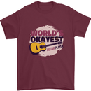 World's Okayest Guitar Player Funny Mens T-Shirt Cotton Gildan Maroon