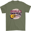 World's Okayest Guitar Player Funny Mens T-Shirt Cotton Gildan Military Green