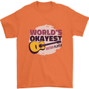 World's Okayest Guitar Player Funny Mens T-Shirt Cotton Gildan Orange