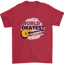 World's Okayest Guitar Player Funny Mens T-Shirt Cotton Gildan Red