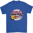 World's Okayest Guitar Player Funny Mens T-Shirt Cotton Gildan Royal Blue