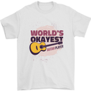 World's Okayest Guitar Player Funny Mens T-Shirt Cotton Gildan White
