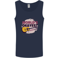 World's Okayest Guitar Player Funny Mens Vest Tank Top Navy Blue