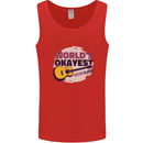 World's Okayest Guitar Player Funny Mens Vest Tank Top Red