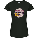 World's Okayest Guitar Player Funny Womens Petite Cut T-Shirt Black