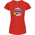 World's Okayest Guitar Player Funny Womens Petite Cut T-Shirt Red