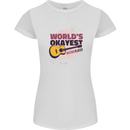 World's Okayest Guitar Player Funny Womens Petite Cut T-Shirt White