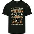 Worlds Best Fisherman Father's Day Fishing Mens Cotton T-Shirt Tee Top Black
