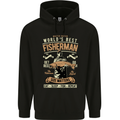 Worlds Best Fisherman Father's Day Fishing Mens Hoodie Black