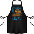 Worlds Best Papa Bear Fathers Day Cotton Apron 100% Organic Black