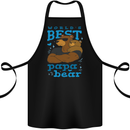 Worlds Best Papa Bear Fathers Day Cotton Apron 100% Organic Black