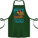 Worlds Best Papa Bear Fathers Day Cotton Apron 100% Organic Forest Green