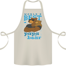 Worlds Best Papa Bear Fathers Day Cotton Apron 100% Organic Natural
