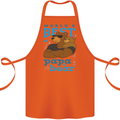 Worlds Best Papa Bear Fathers Day Cotton Apron 100% Organic Orange