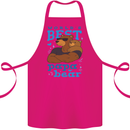 Worlds Best Papa Bear Fathers Day Cotton Apron 100% Organic Pink