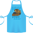 Worlds Best Papa Bear Fathers Day Cotton Apron 100% Organic Turquoise